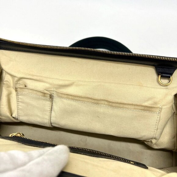 LOUIS VUITTON Josephine GM Hand Bag Monogram Mini Canvas Navy - Picture 14 of 16